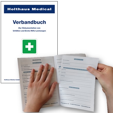 Verbandbuch DIN A5 - Akademie für Arbeitssicherheit - Erste Hilfe Dortmund